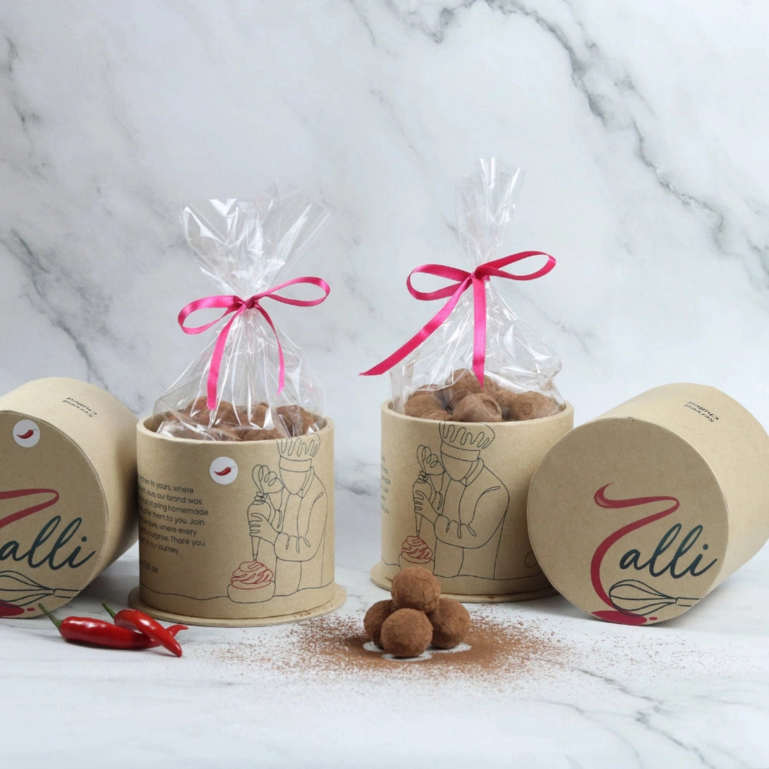 7alli Chocolate Truffles (30pcs) + Chocolate Truffles w Chili Hint (30 pcs) - 7alli Chocolate Truffles (30pcs) + Chocolate Truffles w Chili Hint (30 pcs)