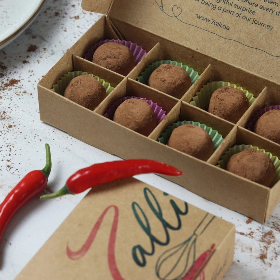 7alli Chocolte Truffles w Chili Hint  (8 pcs) - 7alli Chocolte Truffles w Chili Hint  (8 pcs) - View 11