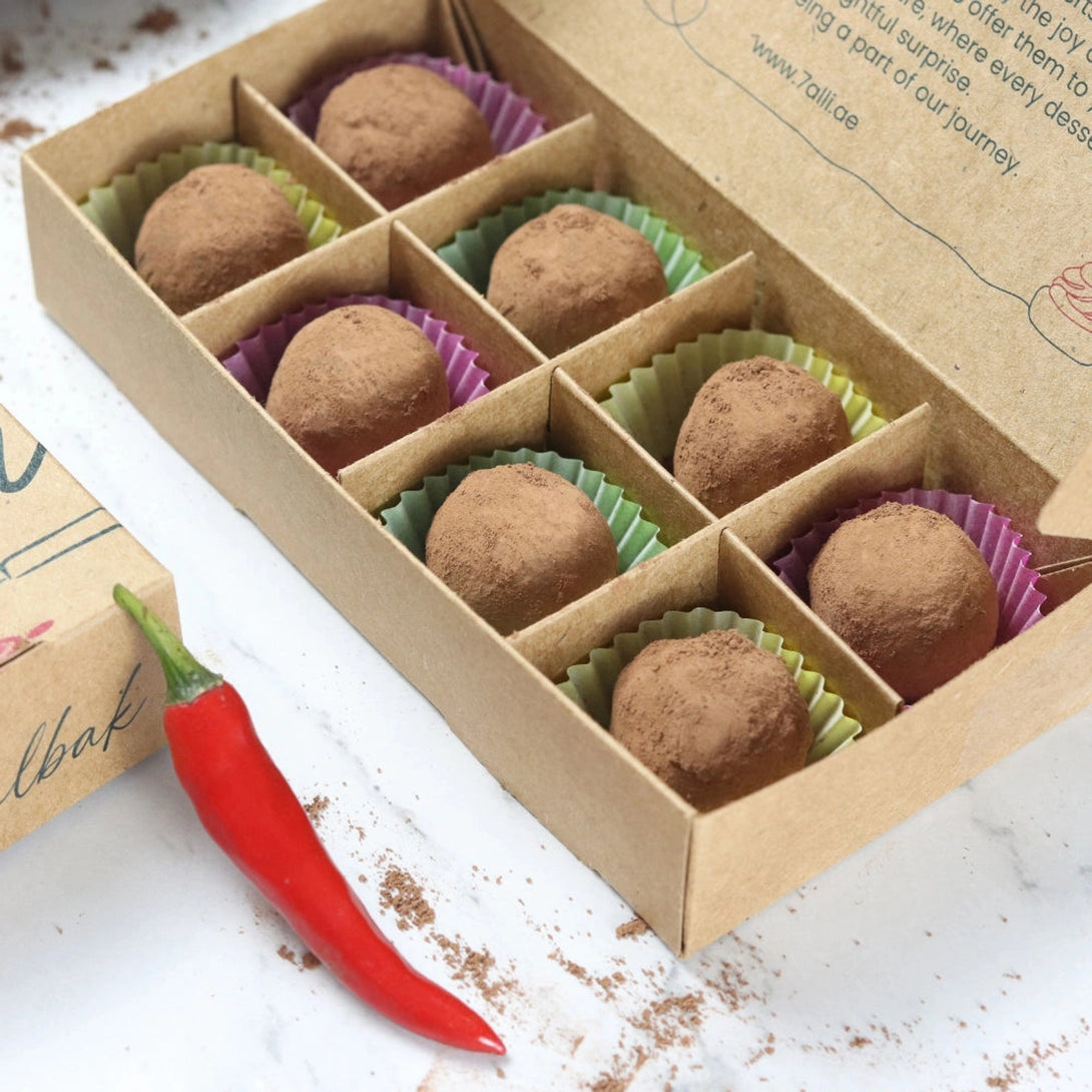 7alli Chocolte Truffles w Chili Hint  (8 pcs) - 7alli Chocolte Truffles w Chili Hint  (8 pcs) - View 12