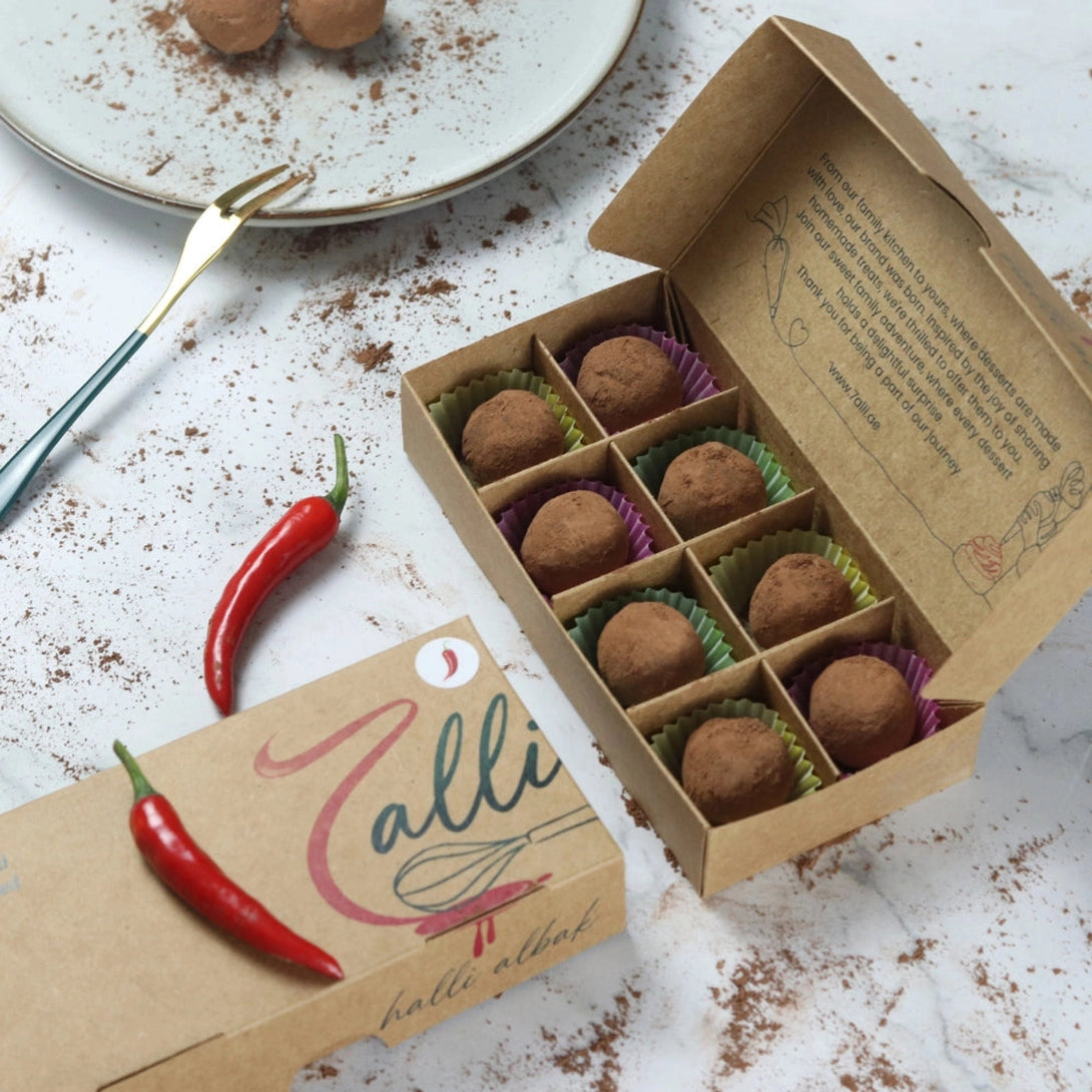 7alli Chocolte Truffles w Chili Hint  (8 pcs) - 7alli Chocolte Truffles w Chili Hint  (8 pcs) - View 4