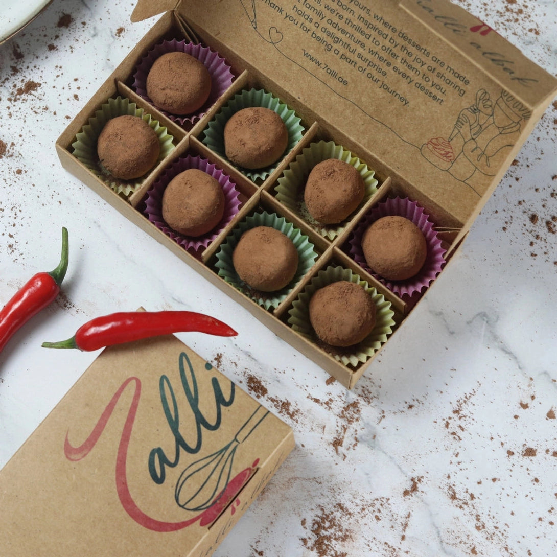 7alli Chocolte Truffles w Chili Hint  (8 pcs) - 7alli Chocolte Truffles w Chili Hint  (8 pcs) - View 9
